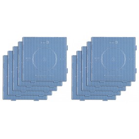 Pack 10 placas 15x15 cm Hama MIDI Transparentes