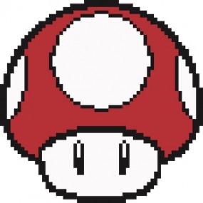 Patrón Mario Bros seta roja